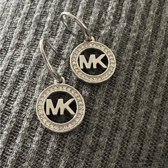 Michael Kors Silver Circle Logo Earrings - Picture 4 of 5
